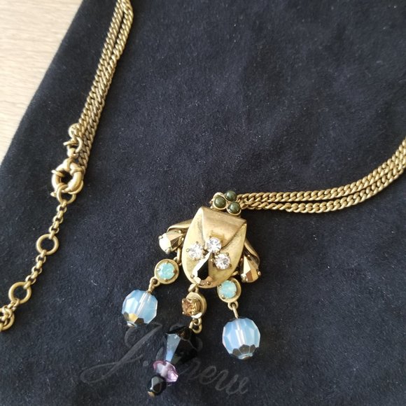 J. Crew Long Brass Chain Pendant Necklace - Picture 3 of 4